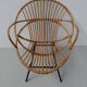 Fauteuil en rotin vintage