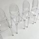 4 chaises Victoria Ghost de Philippe Starck pour Kartell, après 2000