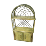 Green rattan shelf