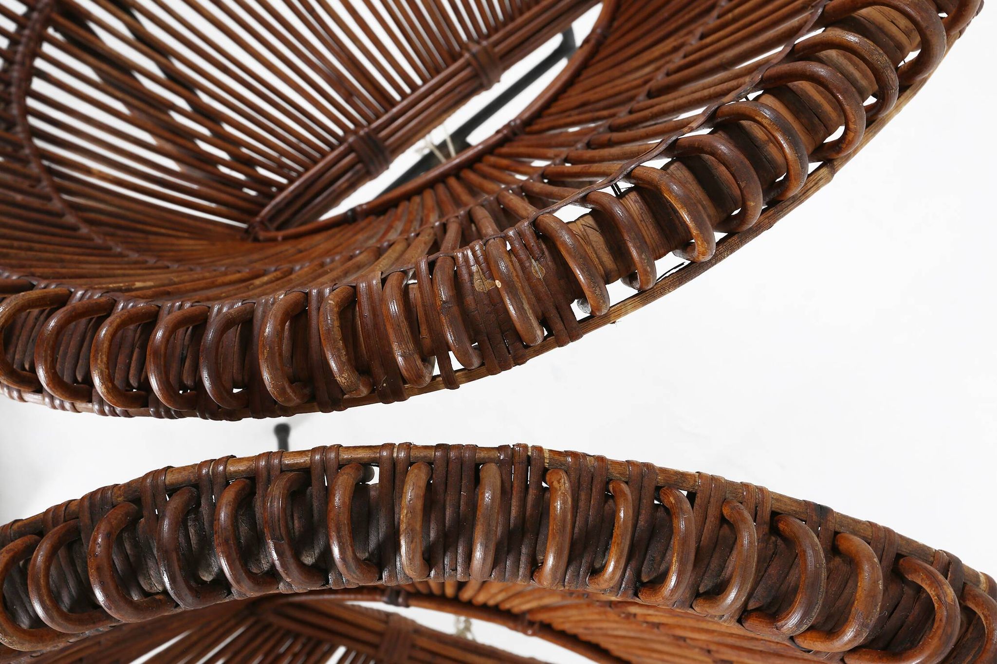 Pair of rattan Lounge Armchairs, 1960s