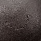 Black ceramic centerpiece on foot, La Bergerie Vallauris