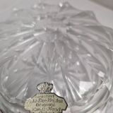 Old vintage decorative chiseled crystal candy box