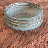 5 verres de lampe vert et doré
