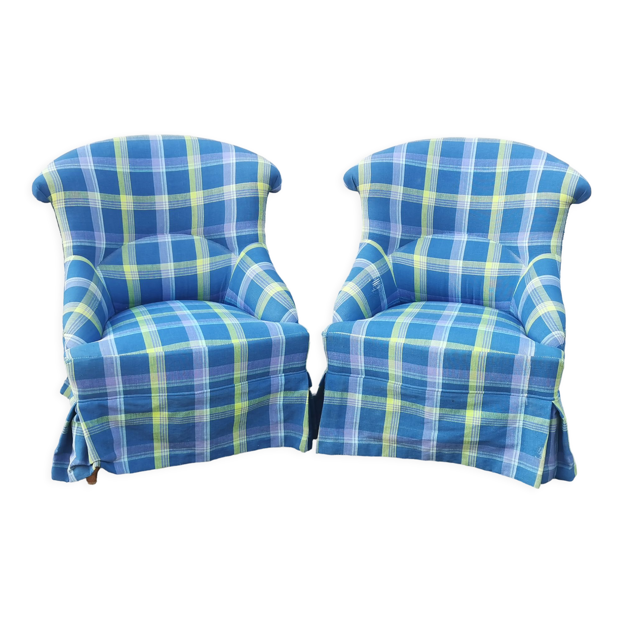 Paire de chauffeuses vintage