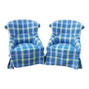 Paire de chauffeuses vintage
