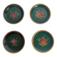 Lot de 4 dessous de verre vintage verts