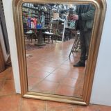 Old mirror Louis Philippe gilded mirror with mercury 124×88cms