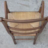 Straw provencal armchair