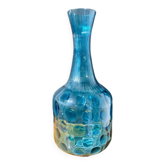Grand Vase verre bleu