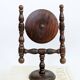 Vintage pivoting mirror to place, carved wood, rustic folk art decor.