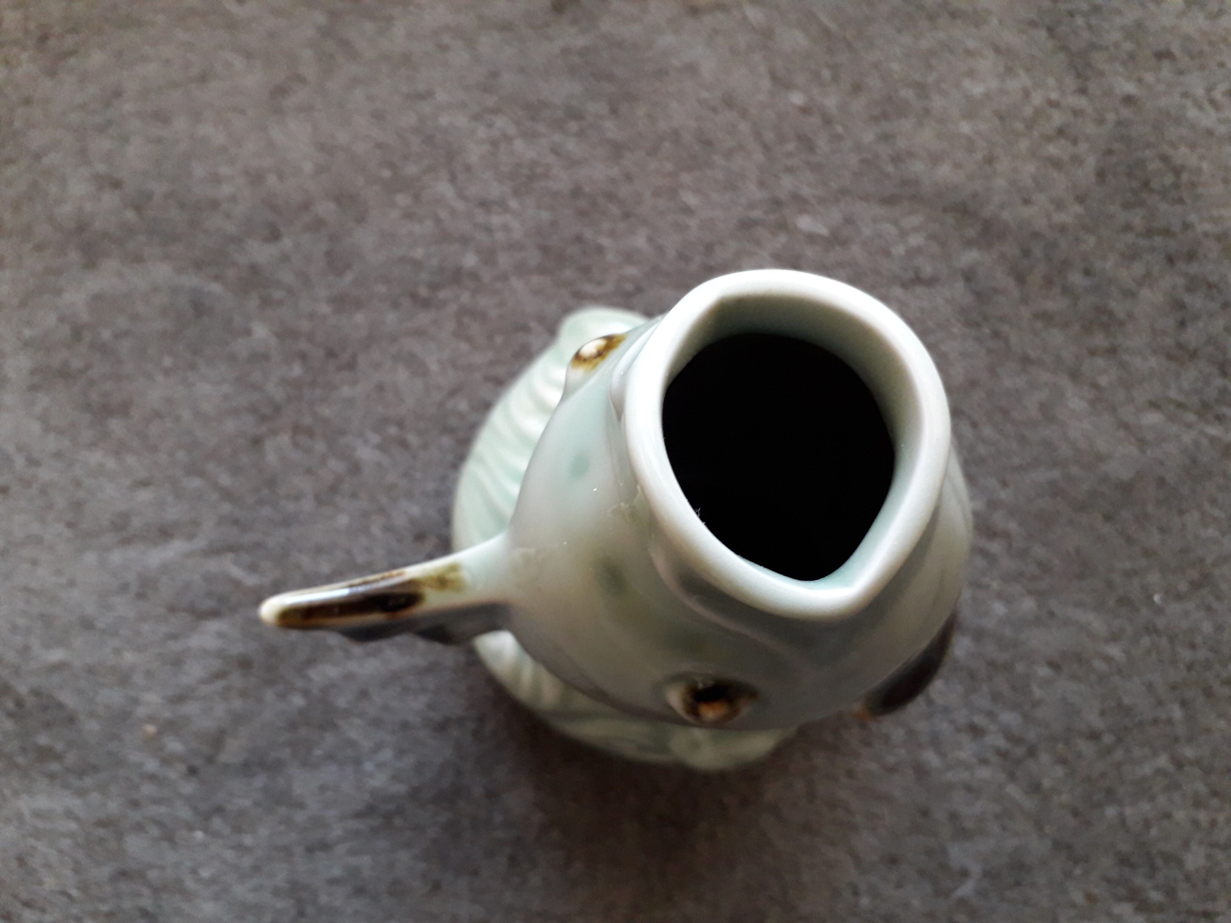 Very original fish vase in ceramic from the 40s