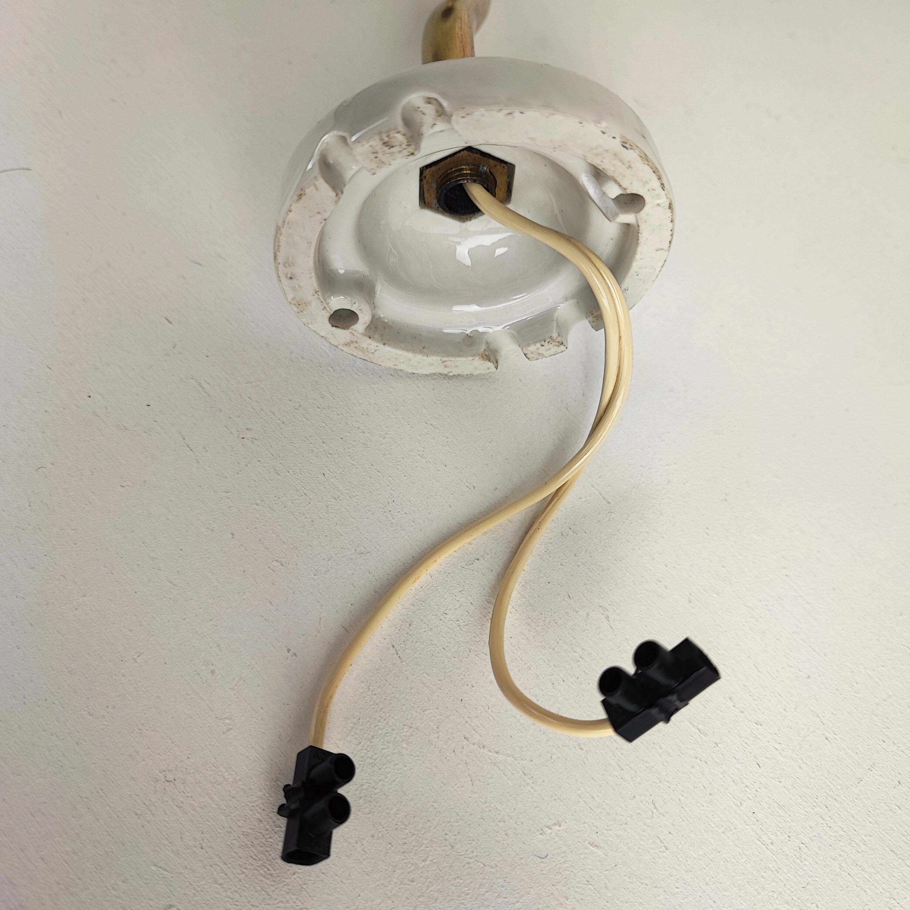 Brass and glass “flower” wall light