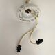 Brass and glass “flower” wall light
