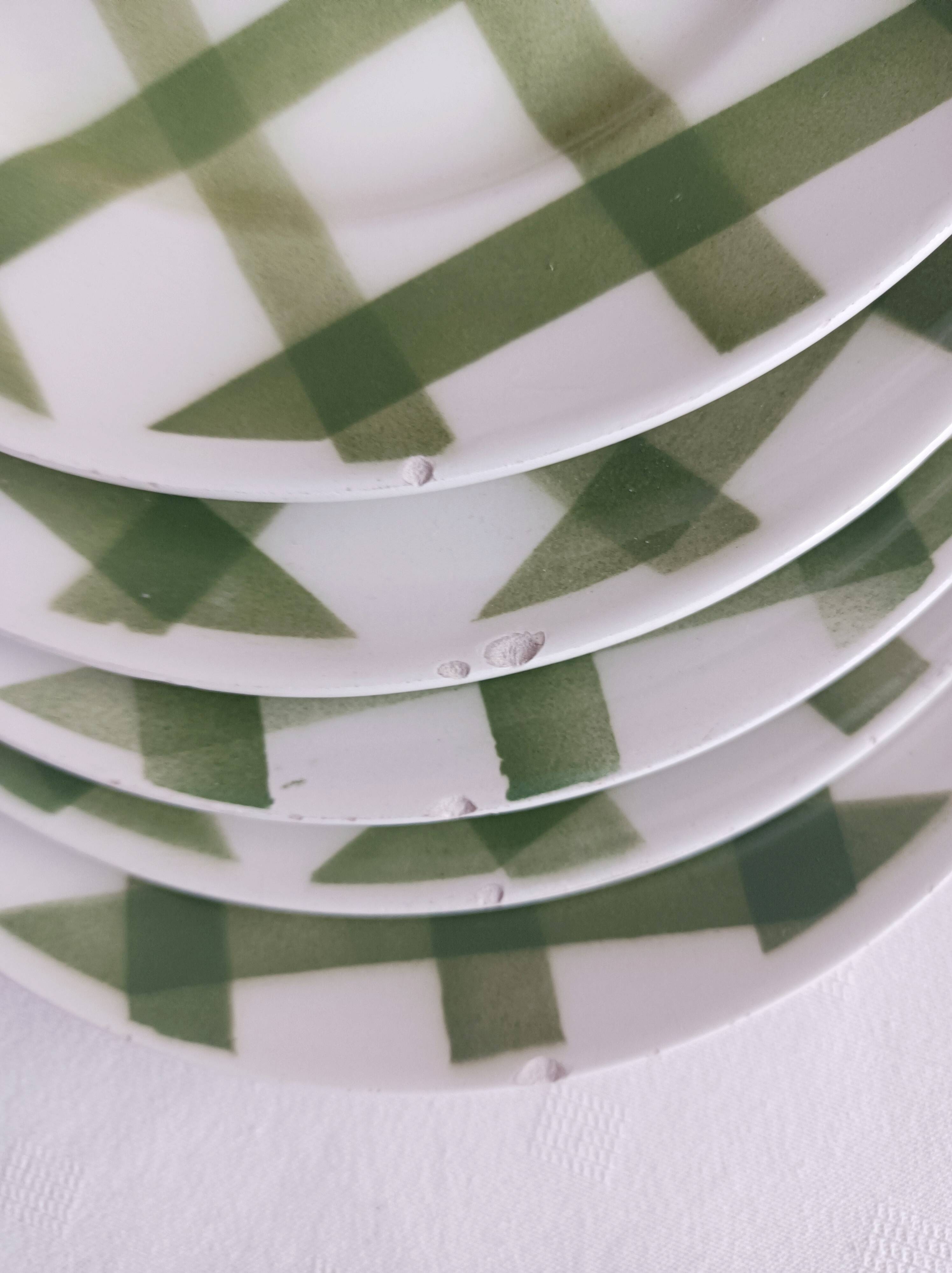 Lot de 5 assiettes à dessert Moulin des loups, Nappe