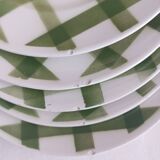 Lot de 5 assiettes à dessert Moulin des loups, Nappe