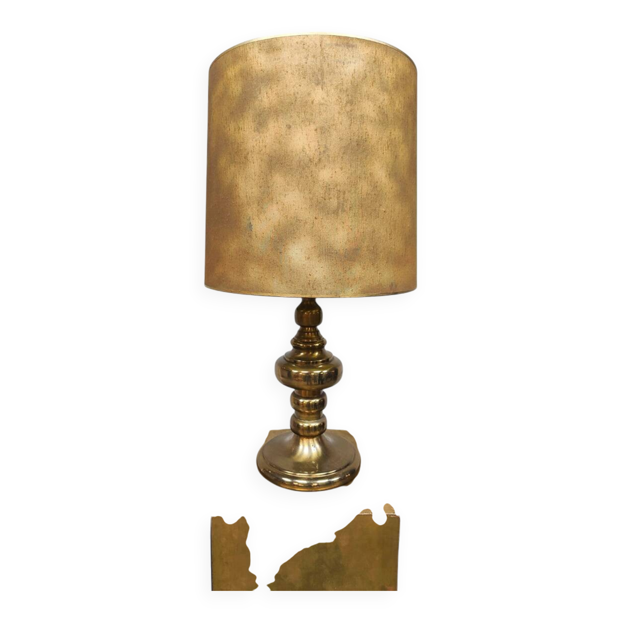 Vintage brass Hollywood Regency table lamp 1960