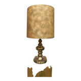 Vintage brass Hollywood Regency table lamp 1960
