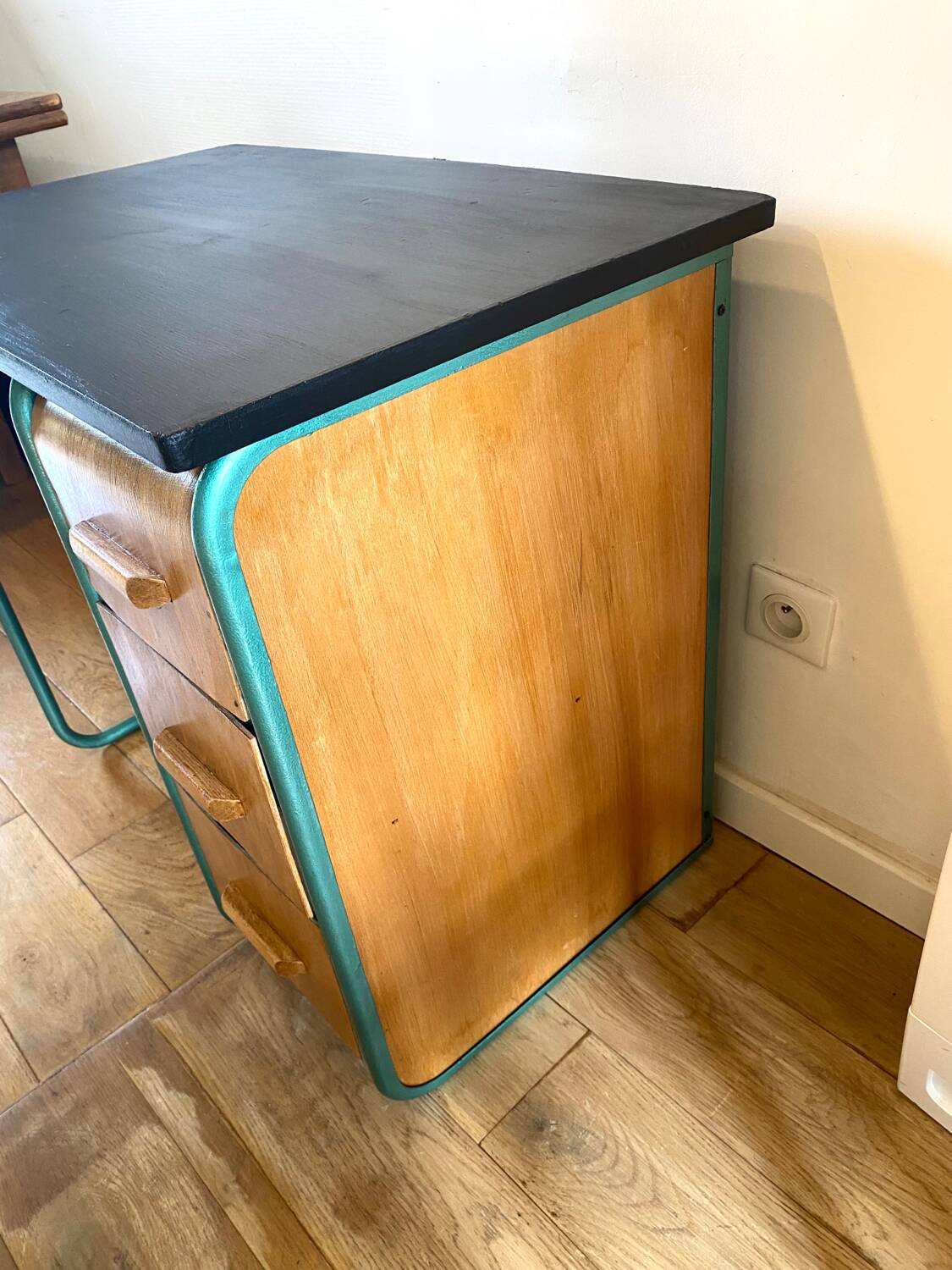 Small wooden children's desk from the 1950s