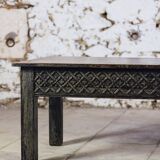 Indian carved wooden coffee table