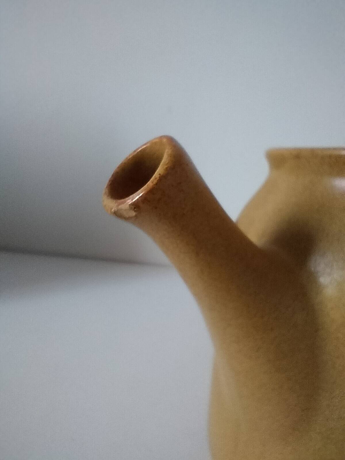 Stoneware coffee/tea pot from Sarreguemines, Lorraine, 70s.