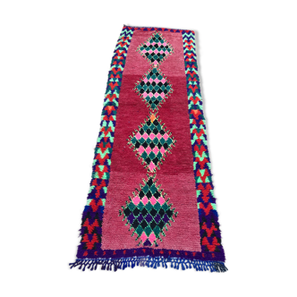 Moroccan Berber carpet old Azilal corridor 2,4x0.9m