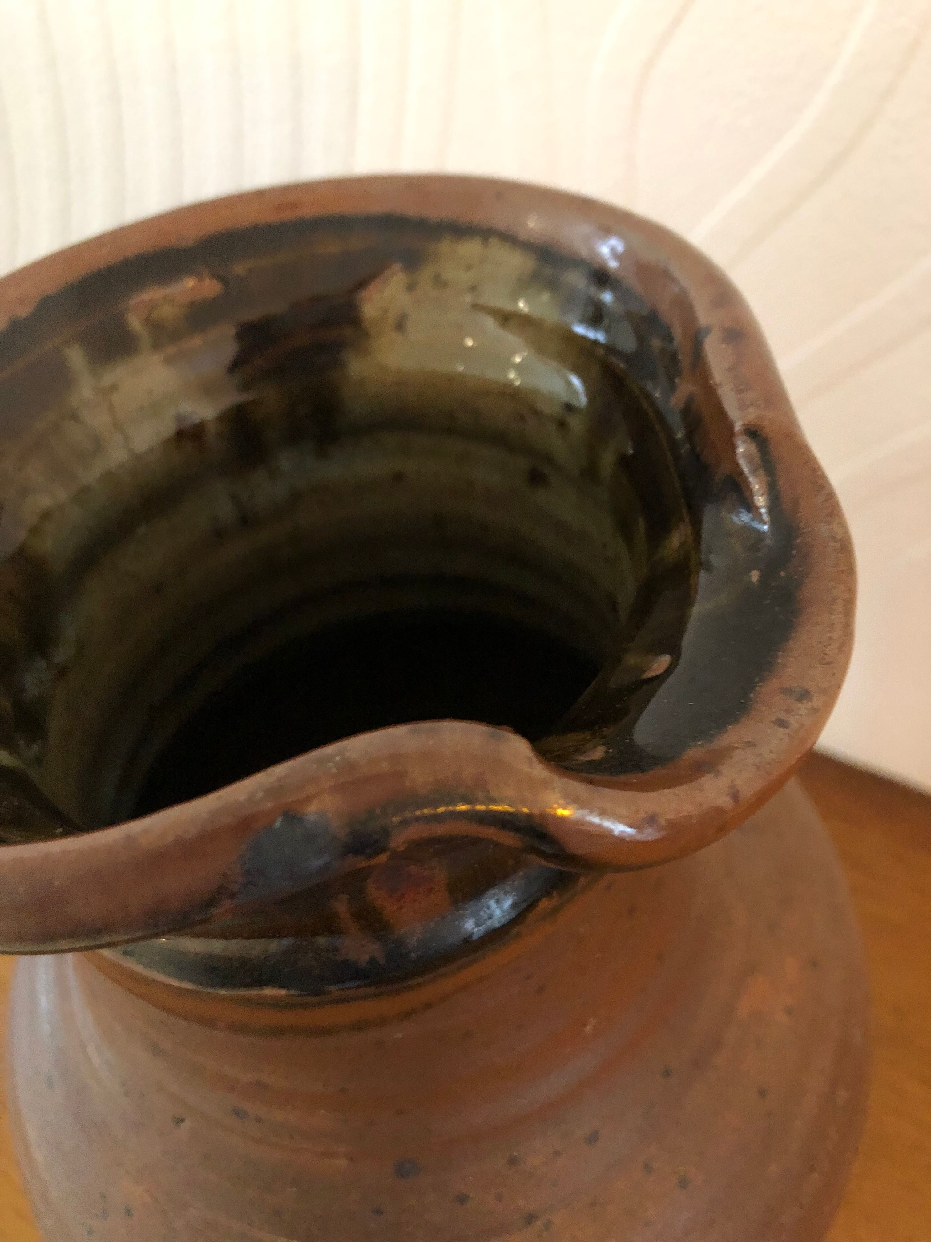 Pichet / cruche en gré céramique marron