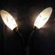 Pair of double opaline and brass wall lights from the 1960s-1970s.