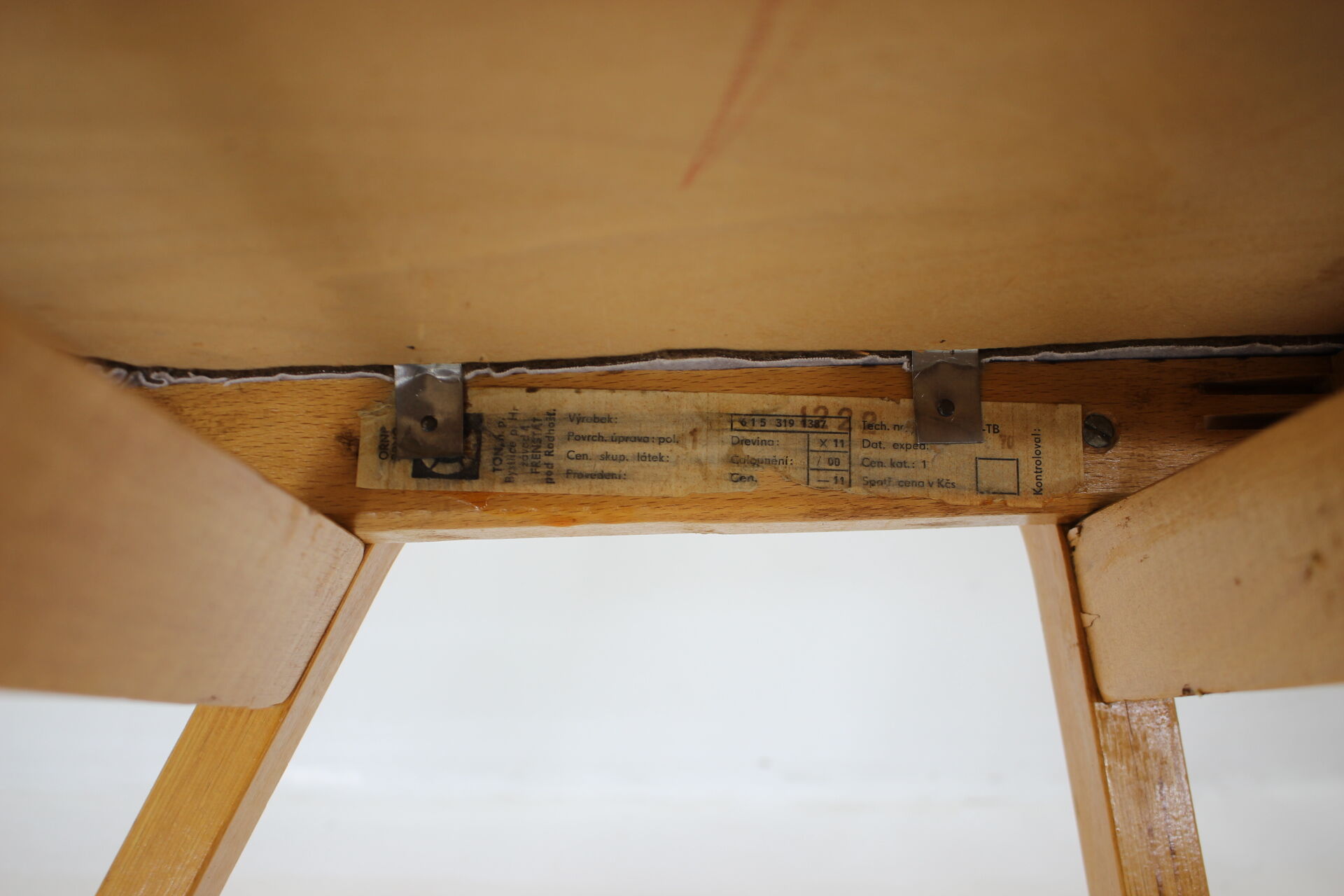 1960s beech dining chairs Czechoslovakia