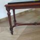 Coffee table - black marble top - Louis XIII style - H-shaped crossbar base