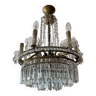 Cascade chandelier with crystal drops