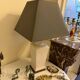 Cracked white ceramic lamp