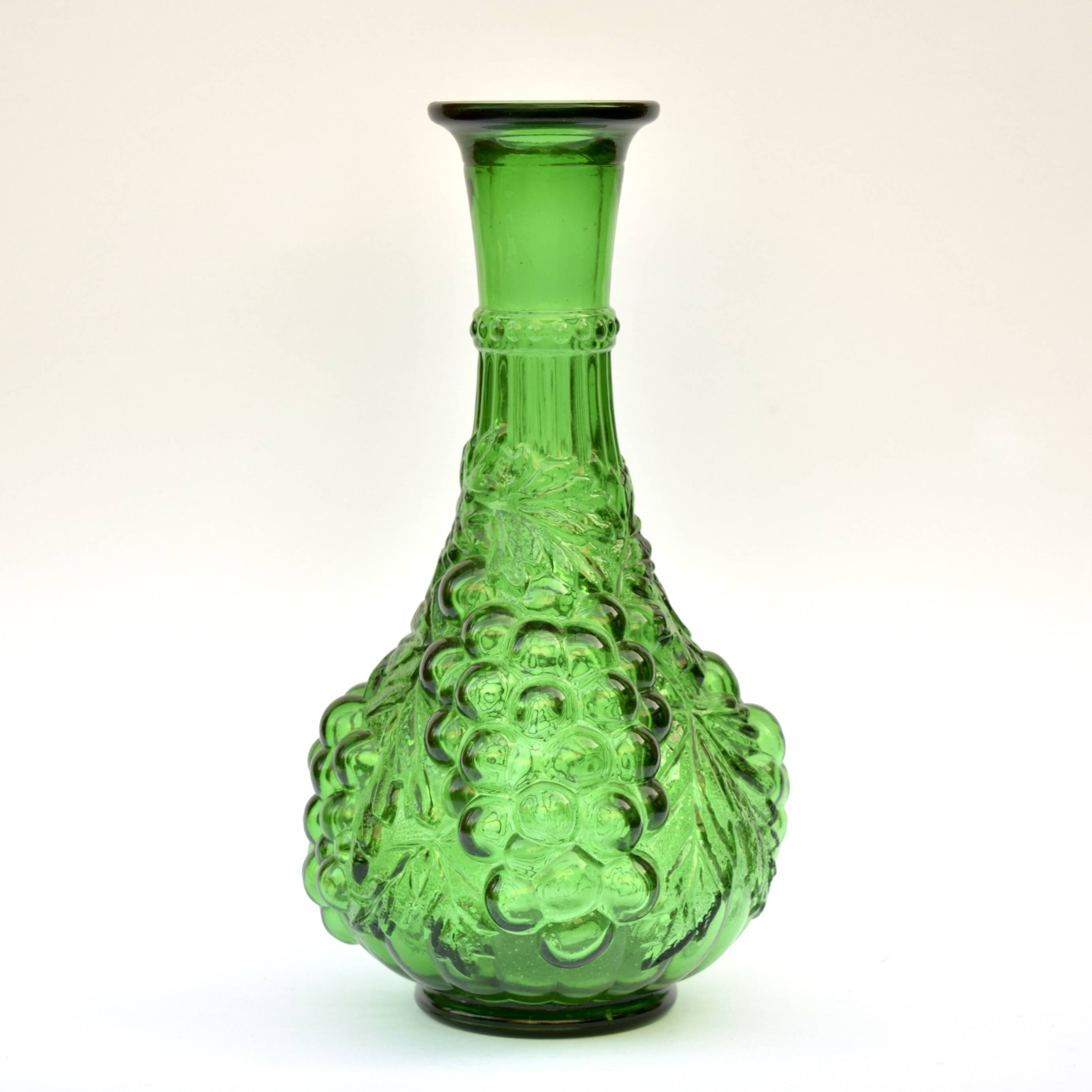 Empoli Génie green glass carafe - Made in Italy - 1960s