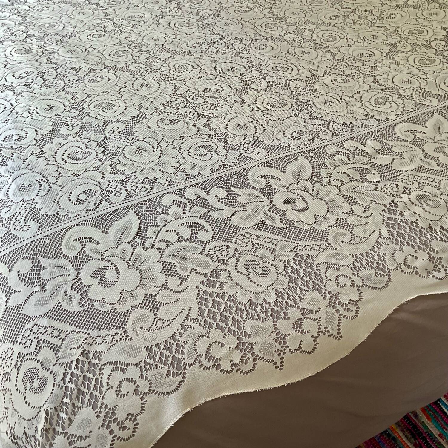 Vintage lace bedspread
