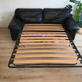 Steiner sofa bed in black leather