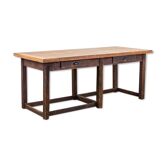 Vintage wooden table factory desk