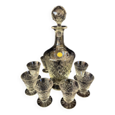 Service a liqueur 10 pieces en cristal de la moselle