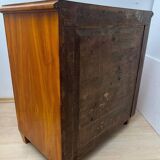 Biedermeier Ebonized Chest of Drawers in Cherry Veneer, South Germany, 1830