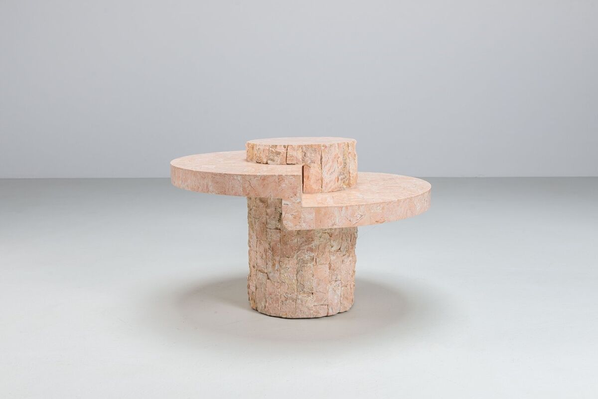 Magnussen Ponte Mactan stone small coffee table Belgium 1970