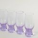 Set of 6 lilac cocktail glasses, Italian design, 1980.