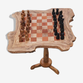 Table d'échecs rustique