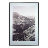 Gorge de la Têt, Pyrenees. Printed photo plate from 1937.