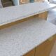 Contemporary bar in solid oak & double terrazzo top - Unique piece