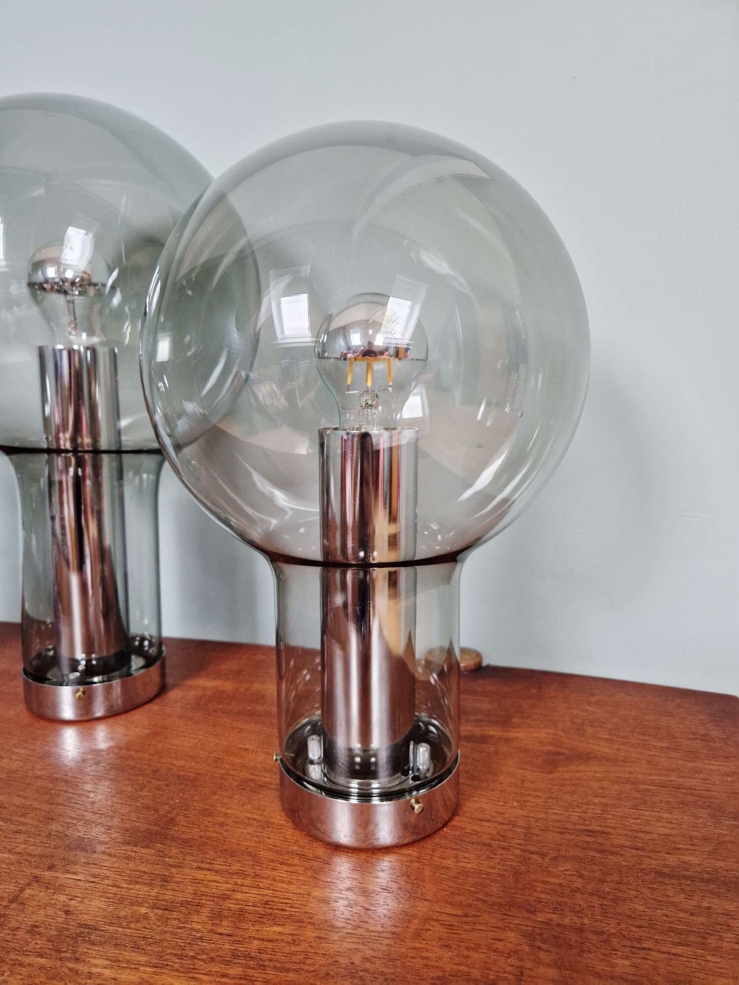 Trio of Maxi Globe ceiling lights, RAAK Amsterdam, 1960