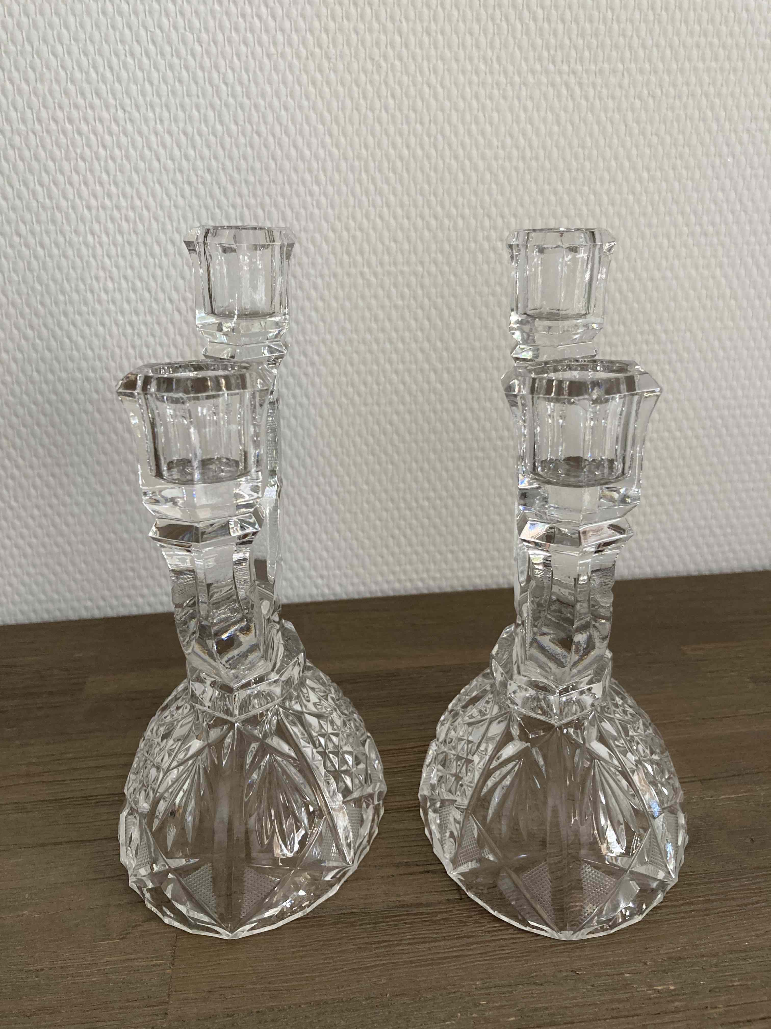 Cut crystal chandeliers