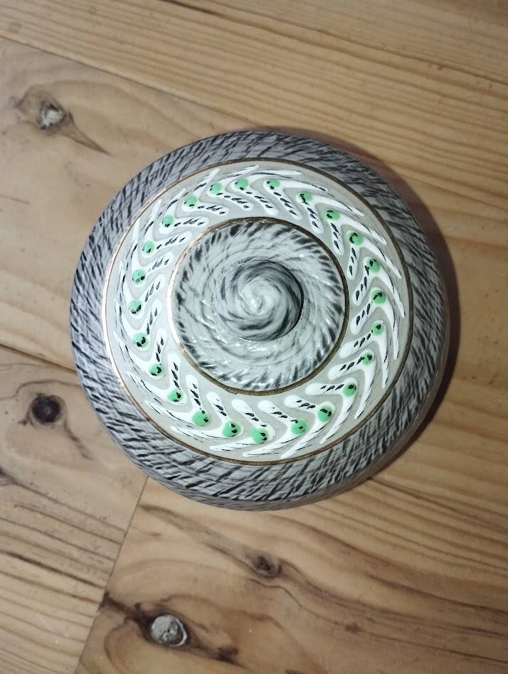 Vintage glazed stoneware bonbonnière by Jacques Breugnot – 1960s/70s