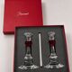 Baccarat - Candlestick (2) - Crystal, Glass - Harcourt candlestick Red