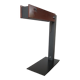 Minimalist teak and metal desk lamp, germany 2000s