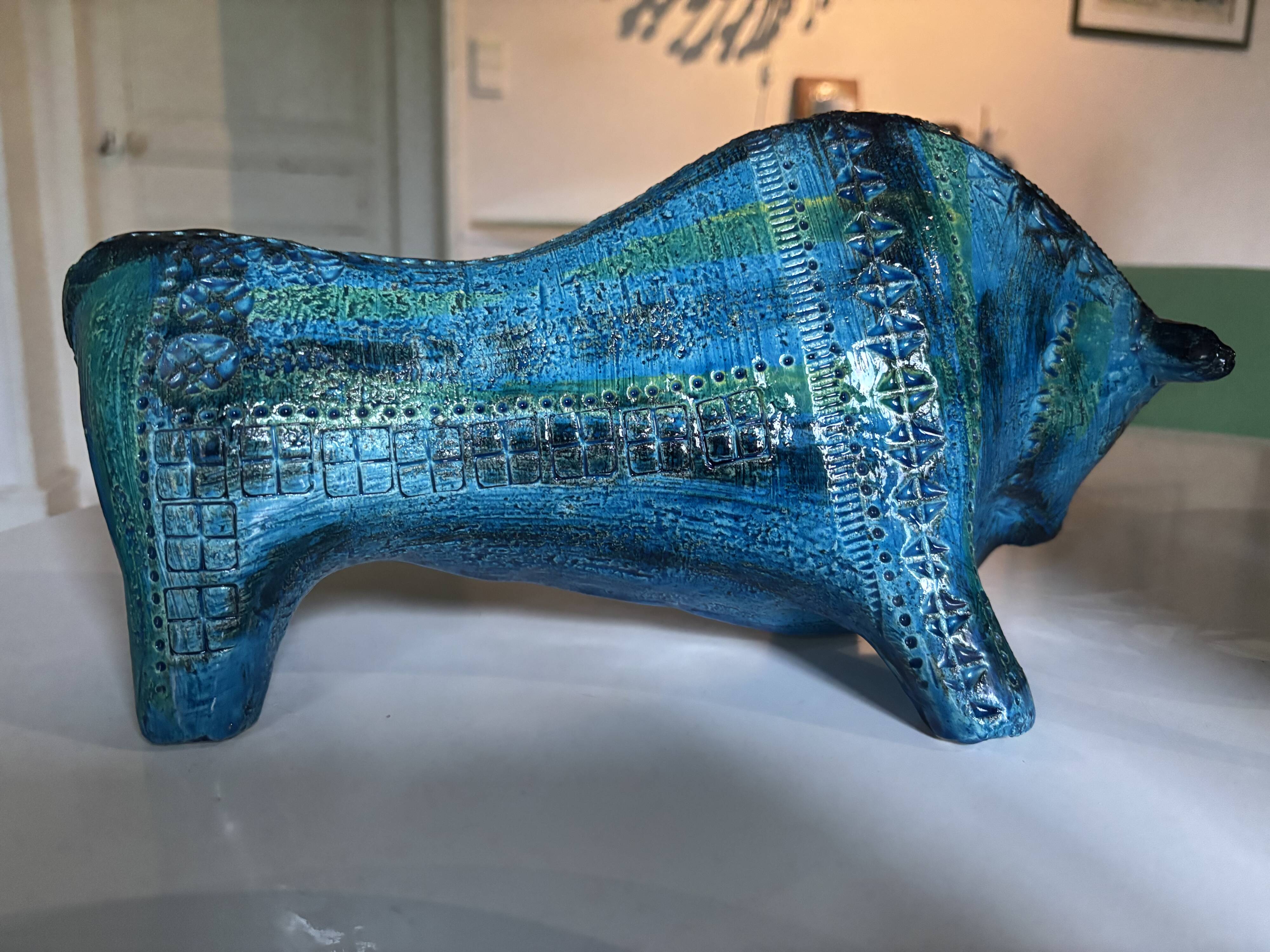 Sculptural bull by Aldo Londi for Bitossi Ceramiche, Italy 1960