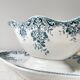 Vintage gravy boat Terre de fer French floral pattern