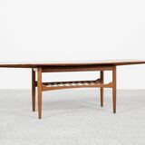 Midcentury Danish extendable coffee table in oak and teak 1960s